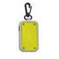 Key Ring, Safety Reflector Flashlight - Yellow